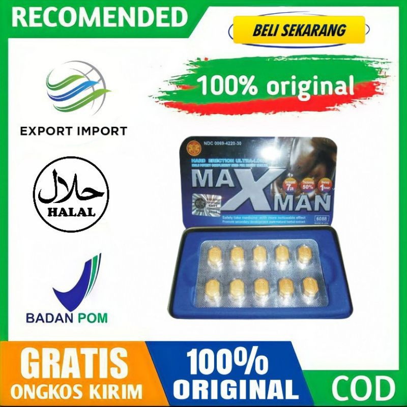 100% ASLI MAXMAN OBAT KUAT STAMINA PRIA ORIGINAL VITALITAS KUAT TAHAN LAMA PATEN ASLI