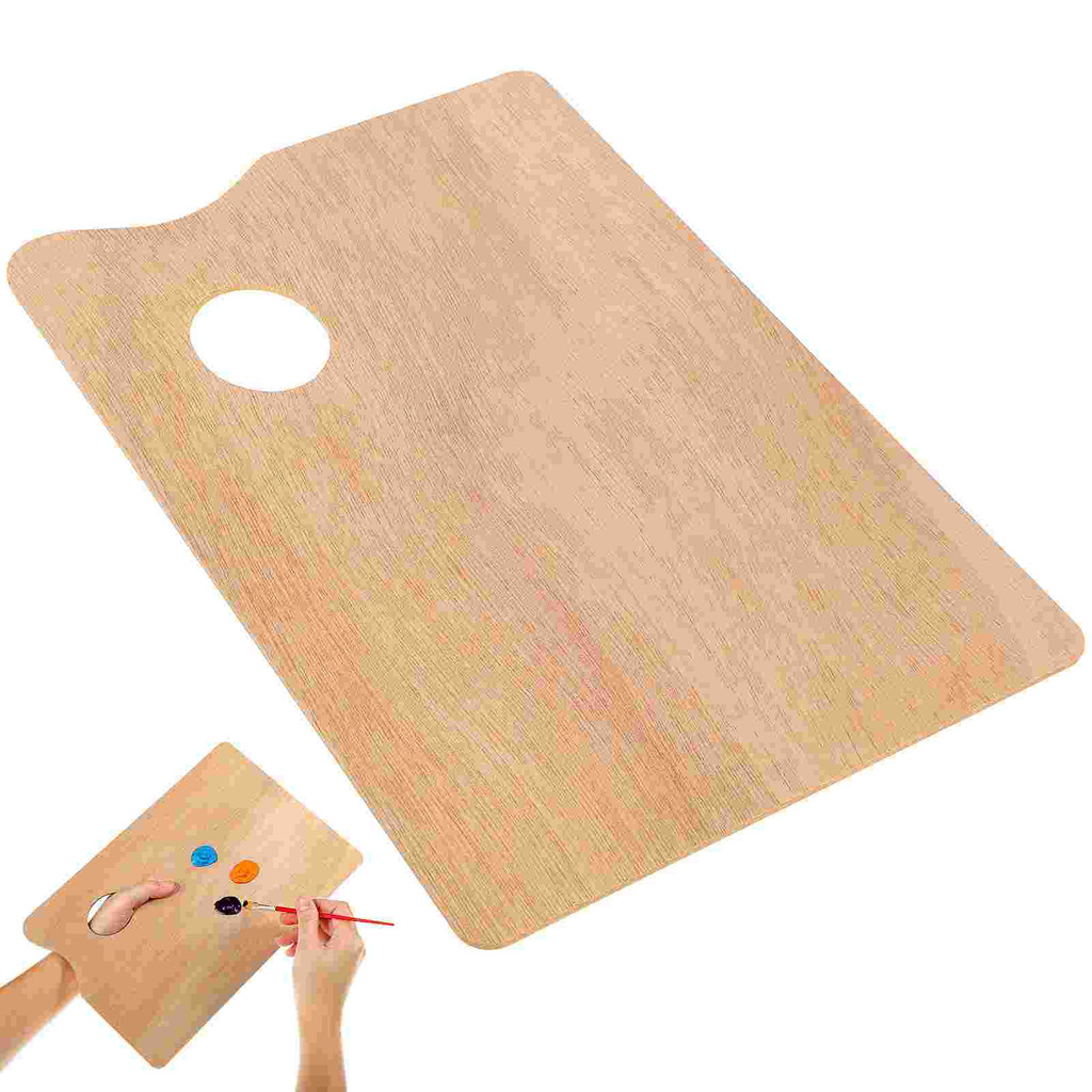 

Durable Wood Oil Painting Palette With Slanted Edges For Artists Molbert Art Supplies Wooden Paint Palitra Palettes