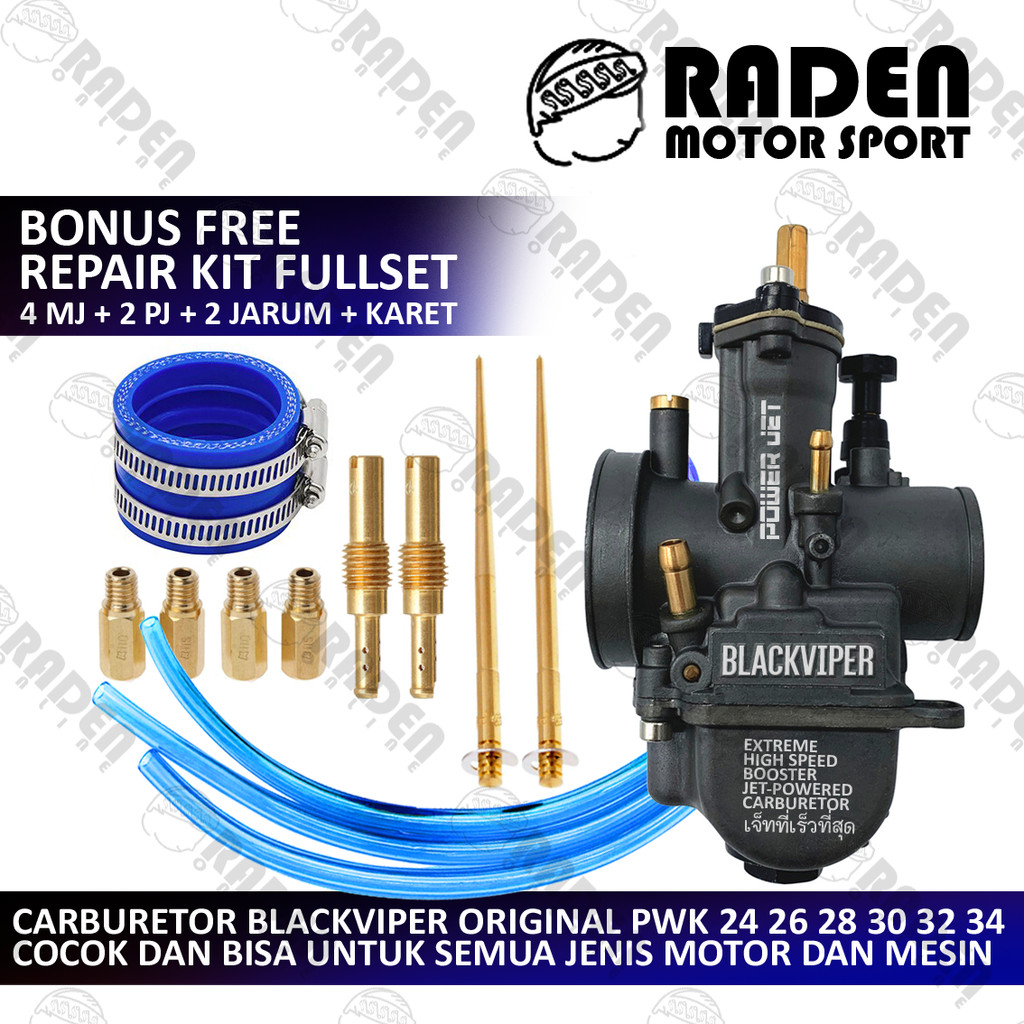 (BISA COD) KARBURATOR CPO ORIGINAL BLACKVIPER PWK 24 26 28 30 32 34 BLACK VIPER SUDCO KEIHIN CARBURE