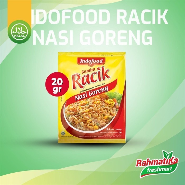 

NEW ITEM INDOFOOD BUMBU RACIK NASI GORENG 20G BAHAN MASAK