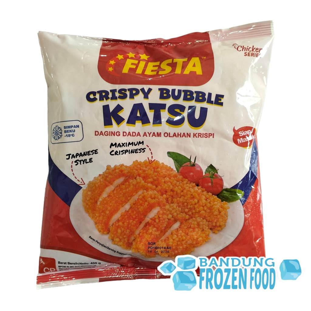 

FIESTA CRISPY BUBBLE KATSU 400GR - DAGING DADA AYAM OLAHAN KRISPI