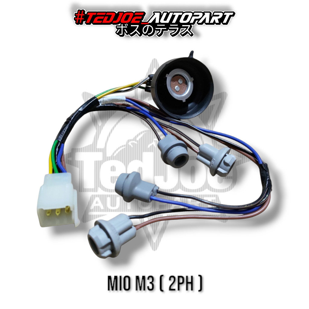 Kabel Fitting Lampu Depan Sein Senja Mio M3 2PH | Soket Cop Lampu Depan Set Komplit Mio M3 | Kabel L