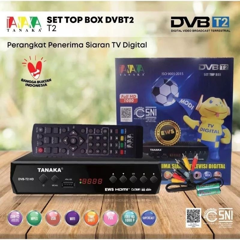 stb tanaka set top box tv digital tanaka v2