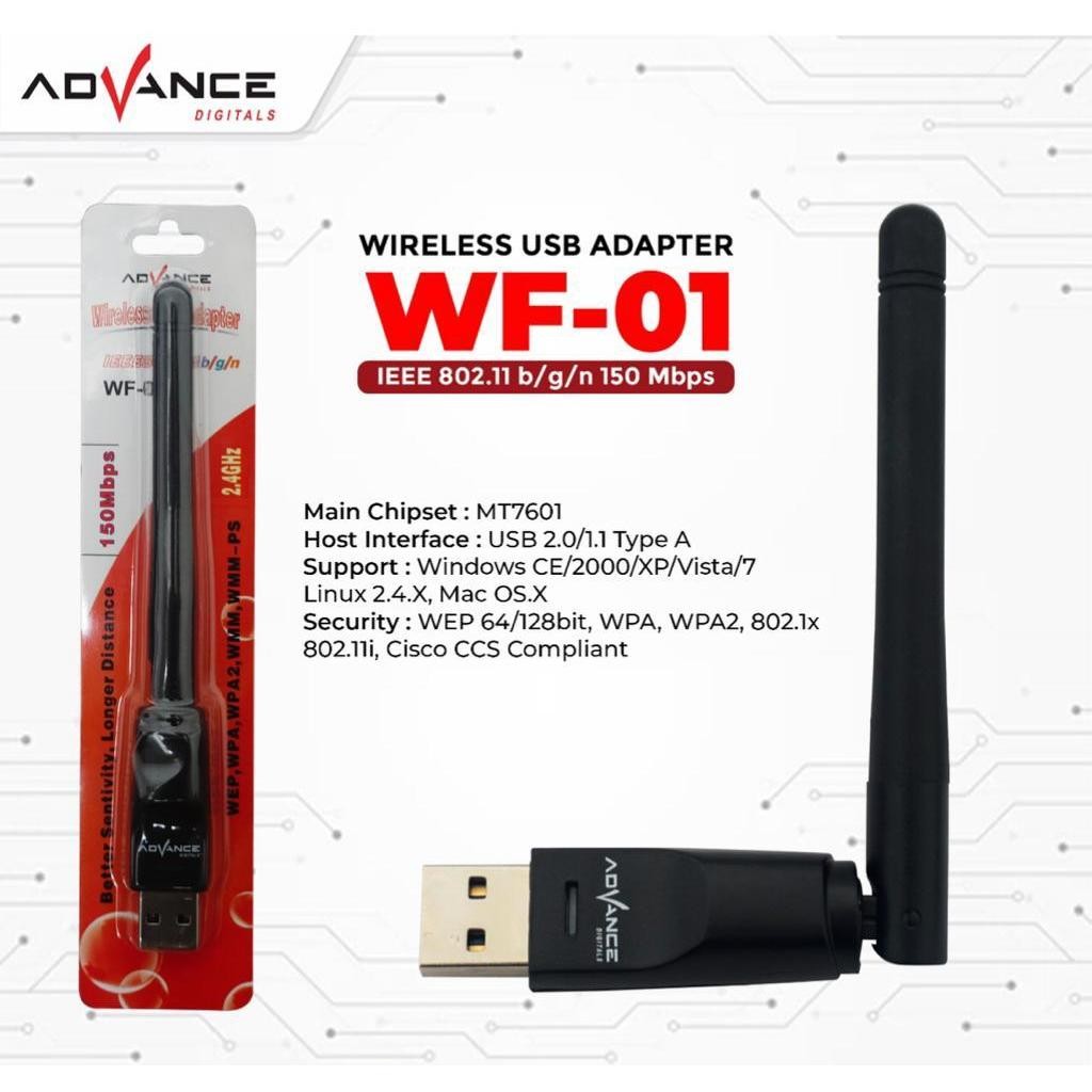 Dongle wifi Set top box receiver Advance Wf 01  bisa buat laptop / STB dongle EVERCOSS