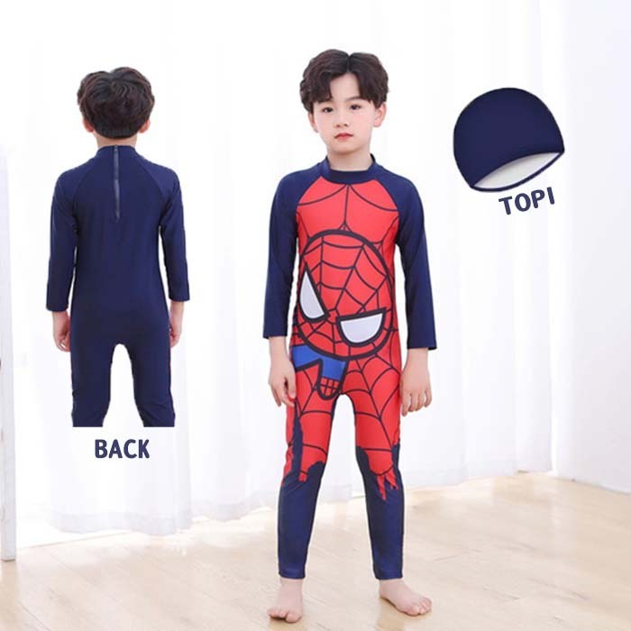 Baju Renang Anak Laki laki Import Swimsuit Anak Lengan Panjang Diving