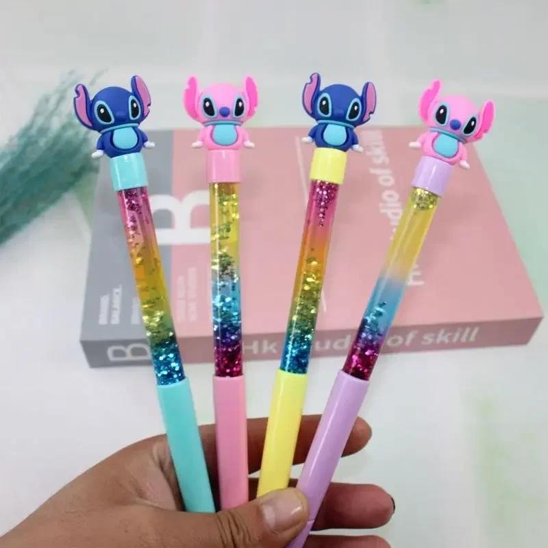 

Gel Pens 0.5mm Black 12/24pcs Disney Neutral Pen Cartoon Stitch Students Writing Offices Stationery School Supplies Wholesale