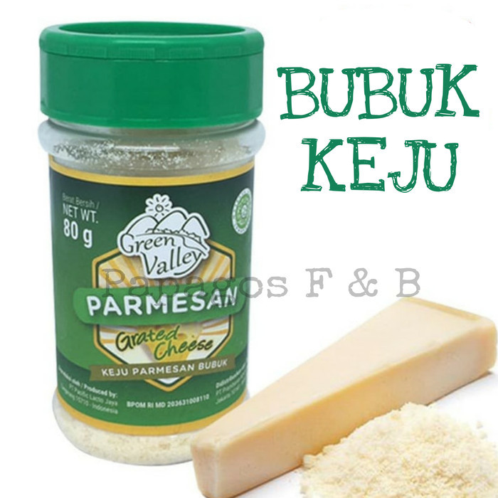 

Bubuk Keju Parmesan Cheese Greenvalley 80 gr / gram