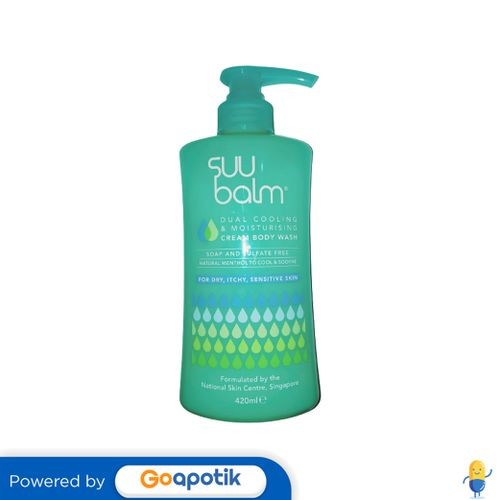 Suu Balm Dual Cooling & Moisturising Cream Body Wash 420 Ml Botol Pump