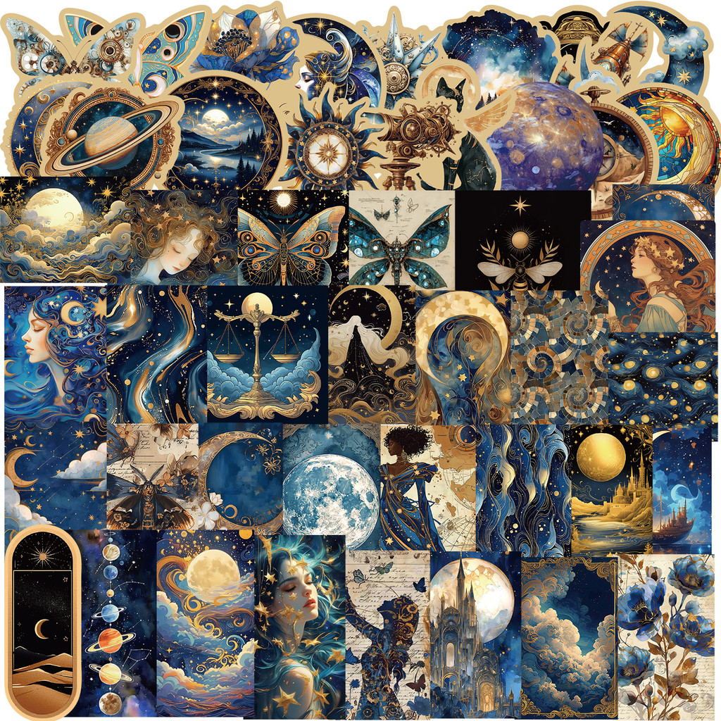 

50PCS Cute Cartoon Universe Vortex Stickers Graffiti Stickers Suitcases Laptops Mobile Phones Diaries Decorative Children's Toys
