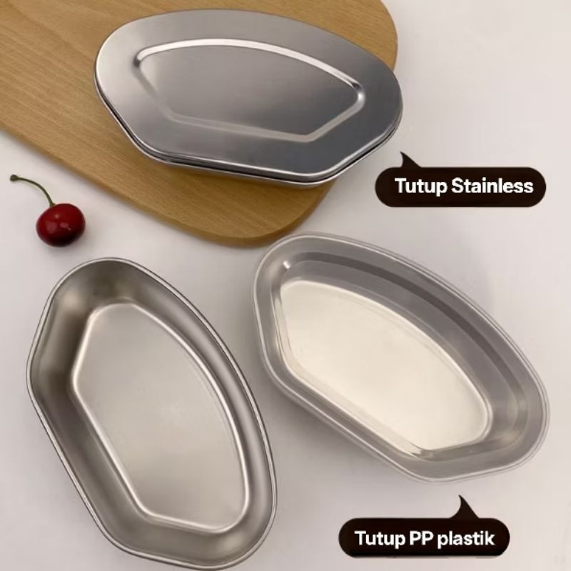 Wadah tim kukus mangkok kotak panci kukusan stainless sus 304 anti karat food grade steamer telur sa