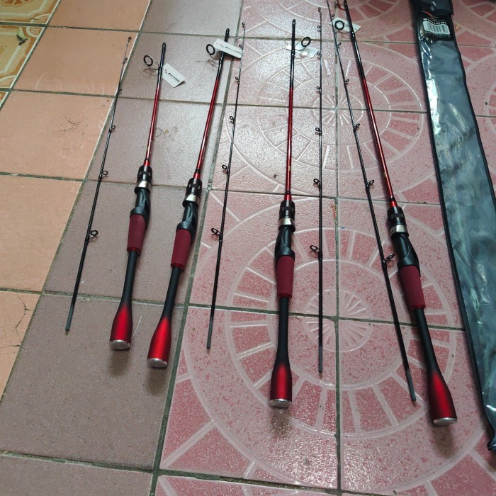 Joran Pancing Shikari Red Hell 120 135 150 165 CM Joran Carbon Solid