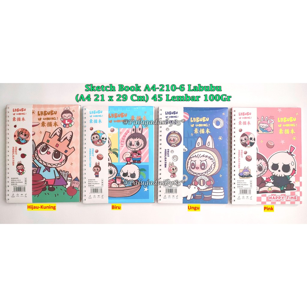 

(1 Biji) Buku Gambar Sketsa Labubu A4 45 Lembar 100Gr 21 x 29 Cm / Sketch Book GXIMP A4-210-6 Labubu