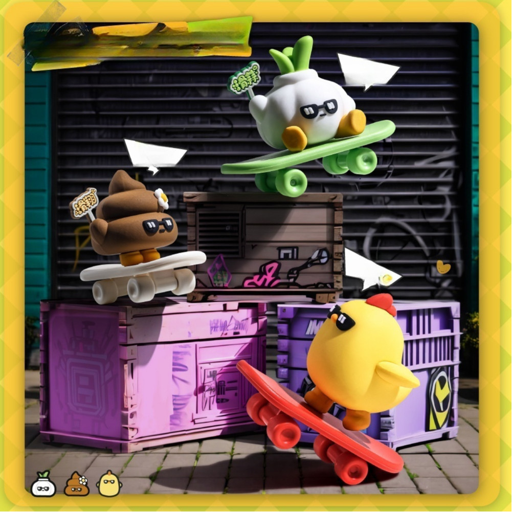 pajangan ayam skateboard mainan avengers miniatur pajangan meja boneka anime murah Figure