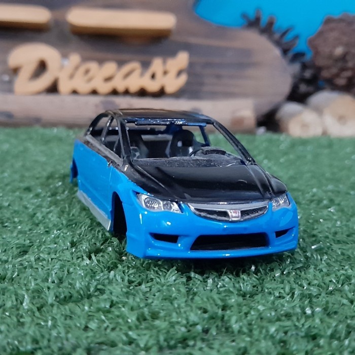 Die cast Honda Civic fD junk mainan anak skala 43