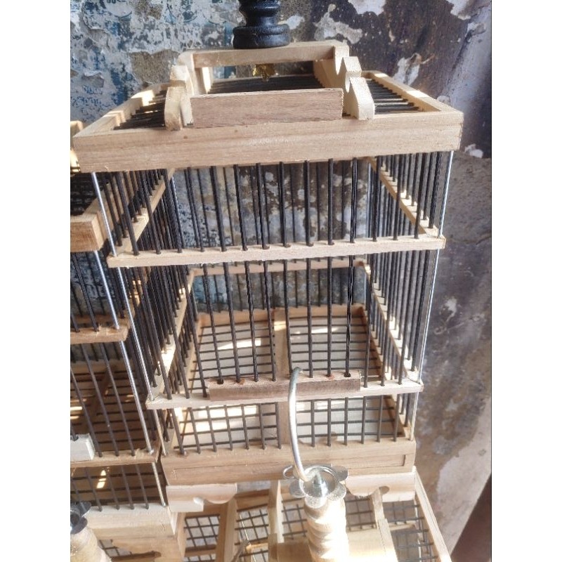 SANGKAR BURUNG KECIL KAYU MINIMALIS,KUAT ( PRENJAK,CIPO DLL )