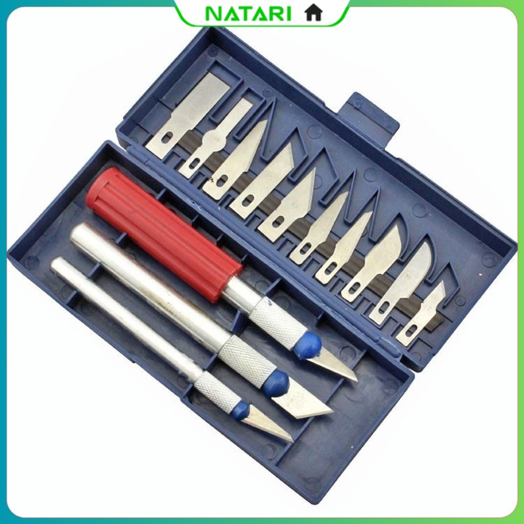 

KNIFEZER Set Pisau Ukir Seni 13 in 1 Crafting Knife 3 Handle - A-003