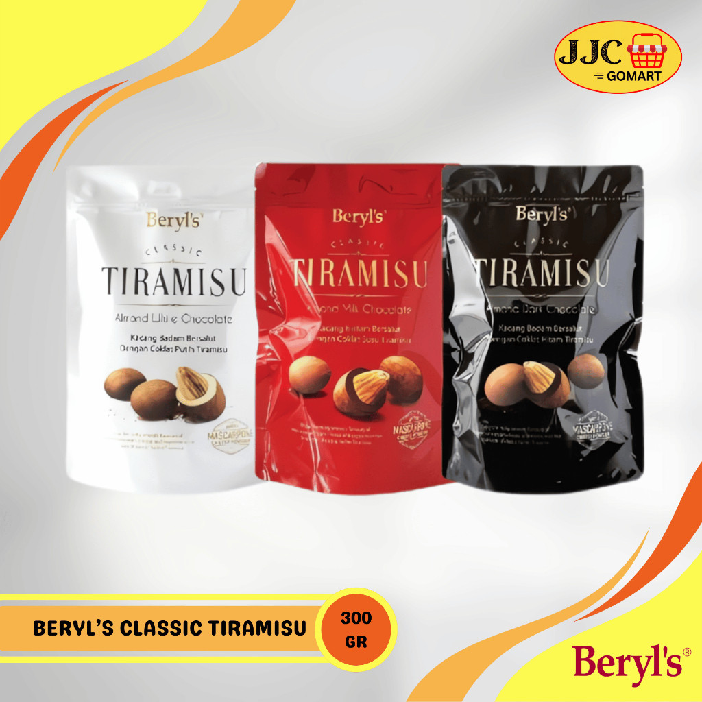 

Beryl's Classic Tiramisu Almond Chocolate 300gr | Dark Chocolate | Milk Chocolate | White Chocolate