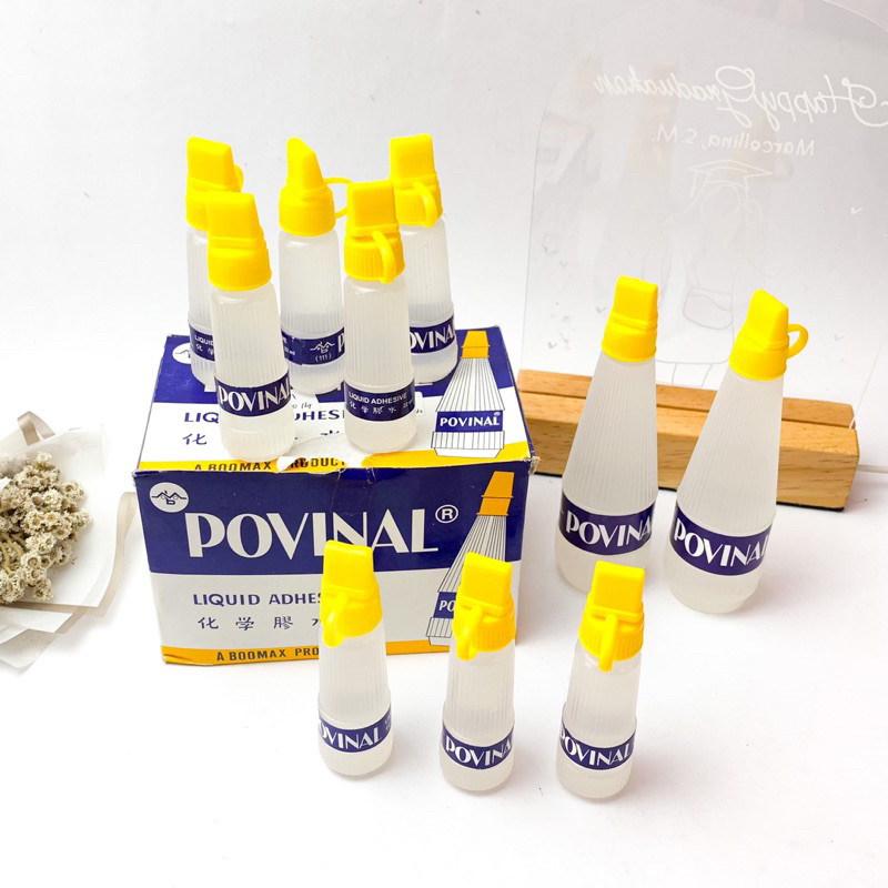 

Lem Cair Povinal 111 / 112 Kecil Besar 22 ML / 75ML - Lem Povinal / Lem Kertas