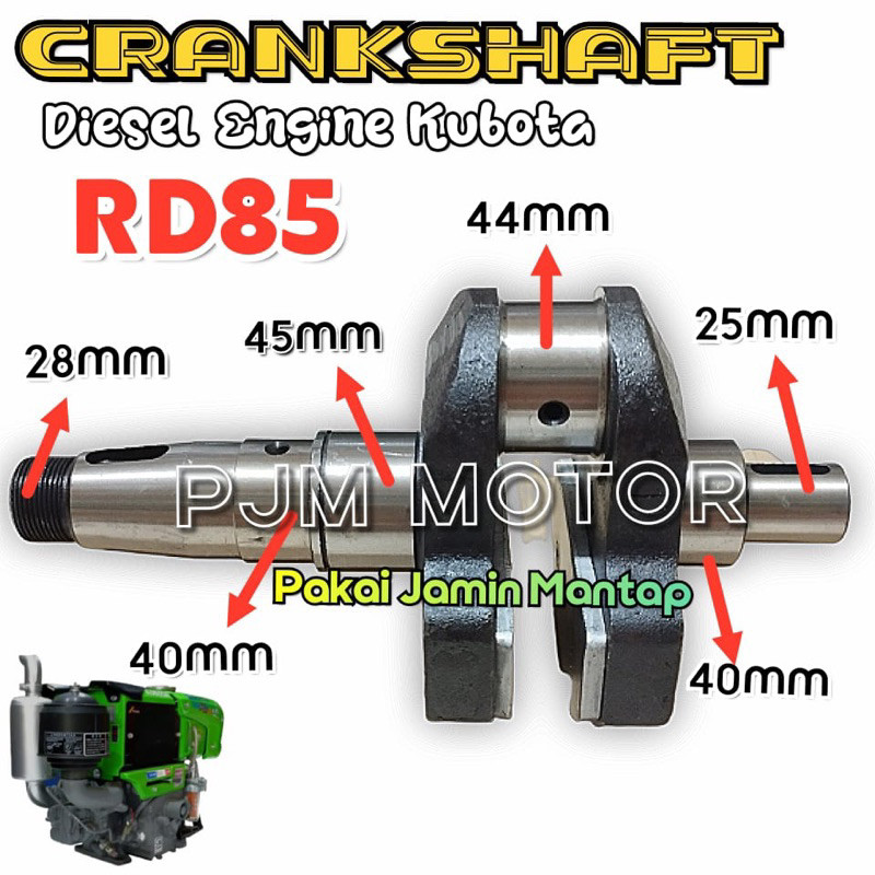 

RD85 Crankshaft Kruk as kro as bandul mesin pengerak diesel kubota RD75 amplas