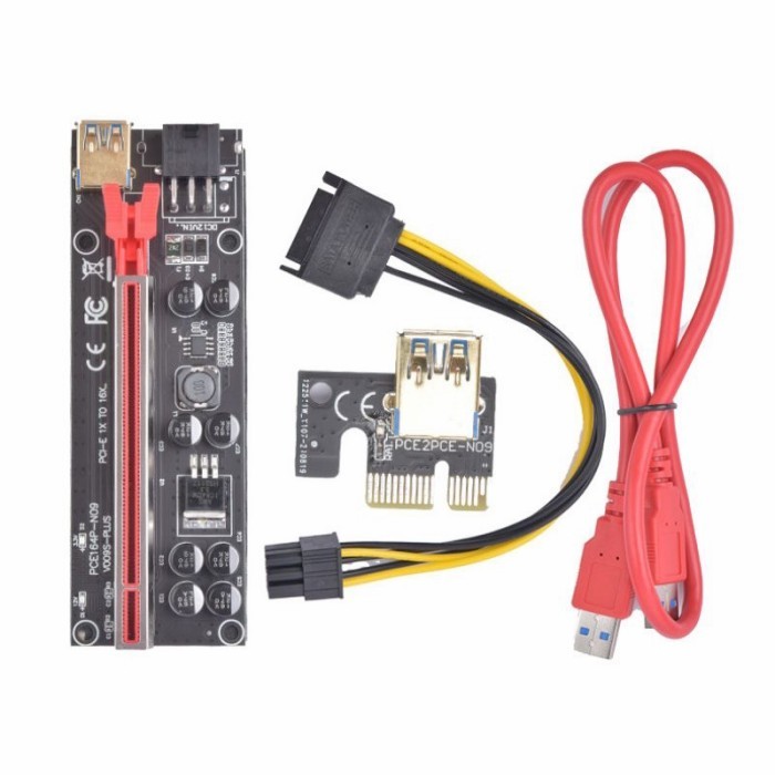 RISER 009S PLUS 8 KAPASITOR PCIE RISER VER009S PLUS RISER MINING