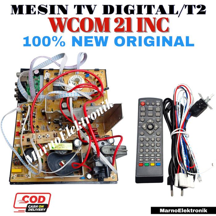 SGA05 MESIN TV DIGITAL DVBT2 DVB T2 WCOM 21 INC 21 INCH IN SLIM ORIGINAL