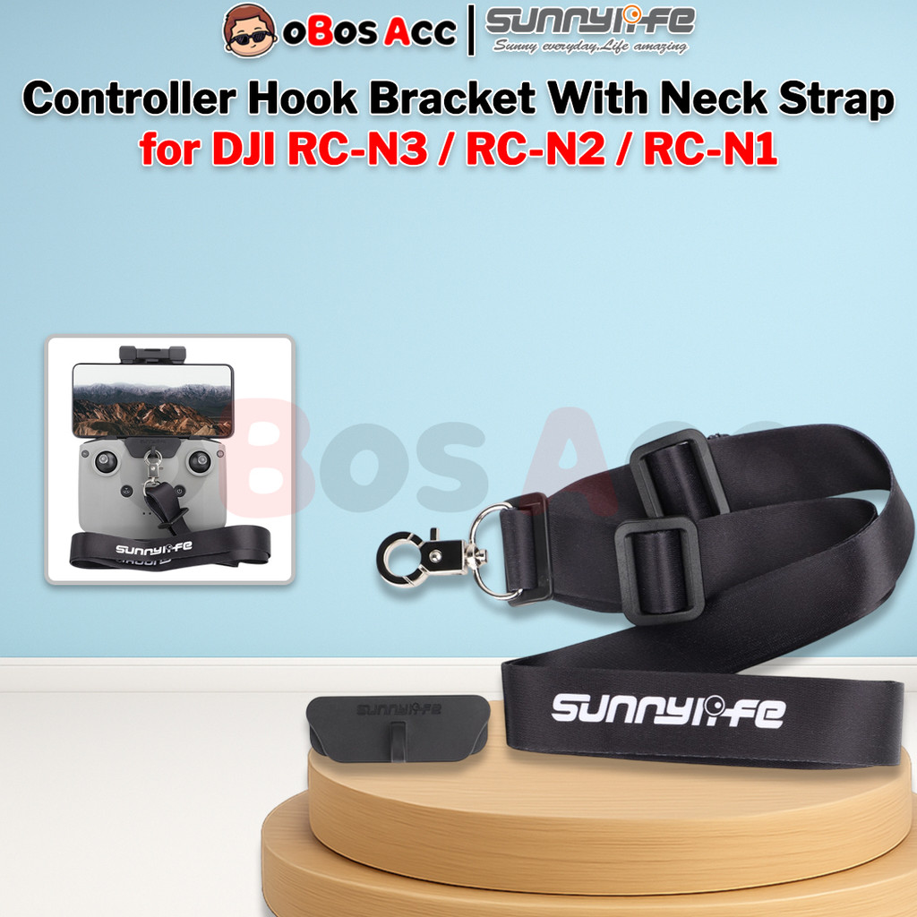 SUNNYLIFE Controller Hook Bracket With Neck Strap For DJI Neo / RC-N3 / RC-N2 / RC-N1 / Mini 3 / Min