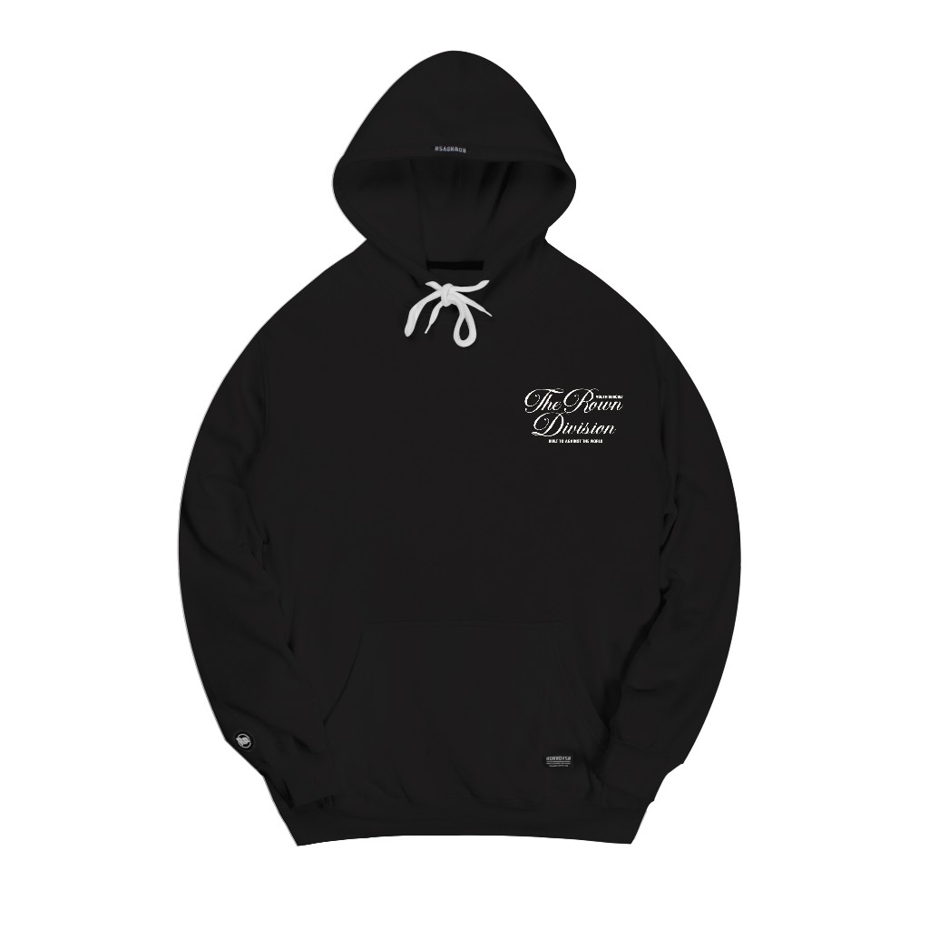 Rown Division Official Pullover Hoodie - Rowndvsn Jaket Wolsen Black
