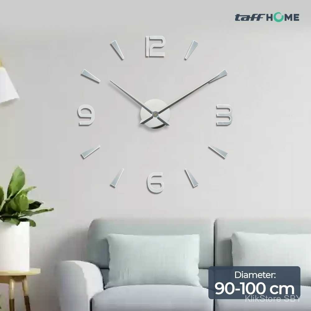 

TaffHOME Jam Dinding Besar DIY Giant Wall Clock Quartz 90-100cm - DIY-104