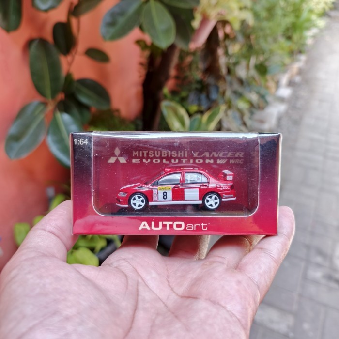 AutoArt Mitsubishi Lancer Evolution VII WRC 2002 McRae No 8 / Senior 1/64 Rare VHTF  Miniscale Minia