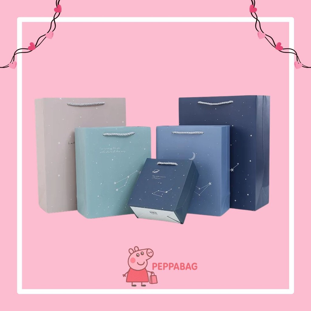 

Paper Bag Gift Cute / Paperbag Hadiah Motif Abstrak Bintang Stars Estetik - ES0483