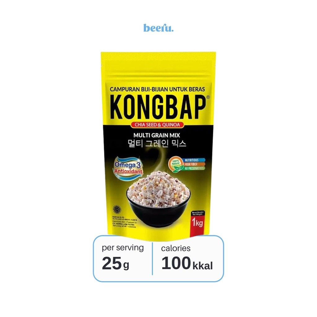 

Kongbap Multi Grain Mix Chia Seed & Quinoa Pouch 1 Kg