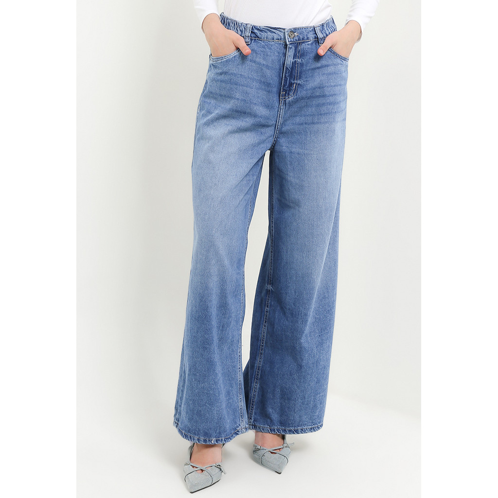 X EIGHT Marcia Jeans - Celana Jeans Wide Loose Wanita