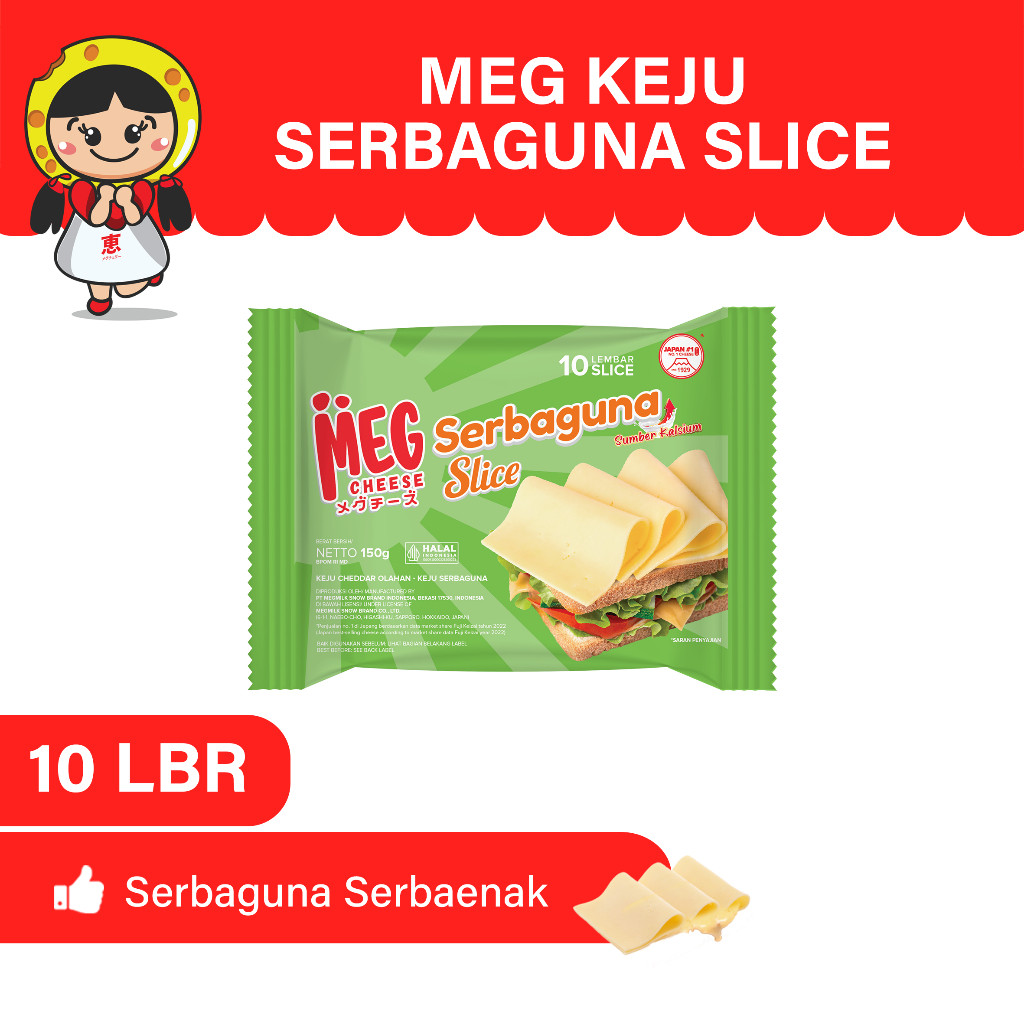 

MEG Keju Serbaguna Slice 10 Lembar Rasa Pas