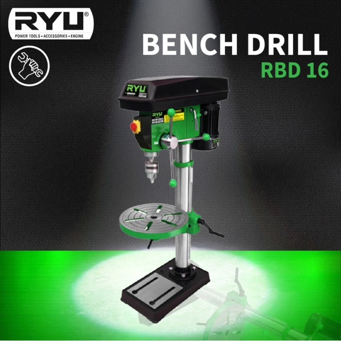 RYU RBD16 Mesin Bor Duduk 16 mm Listrik Electric Drill Press