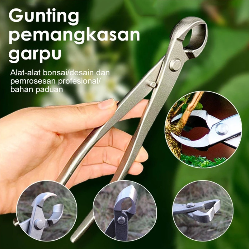 Gunting Dahan Pemotong Catok Bonsai Cembung 21cm Cabang Pohon Berkebun Tanaman Hias