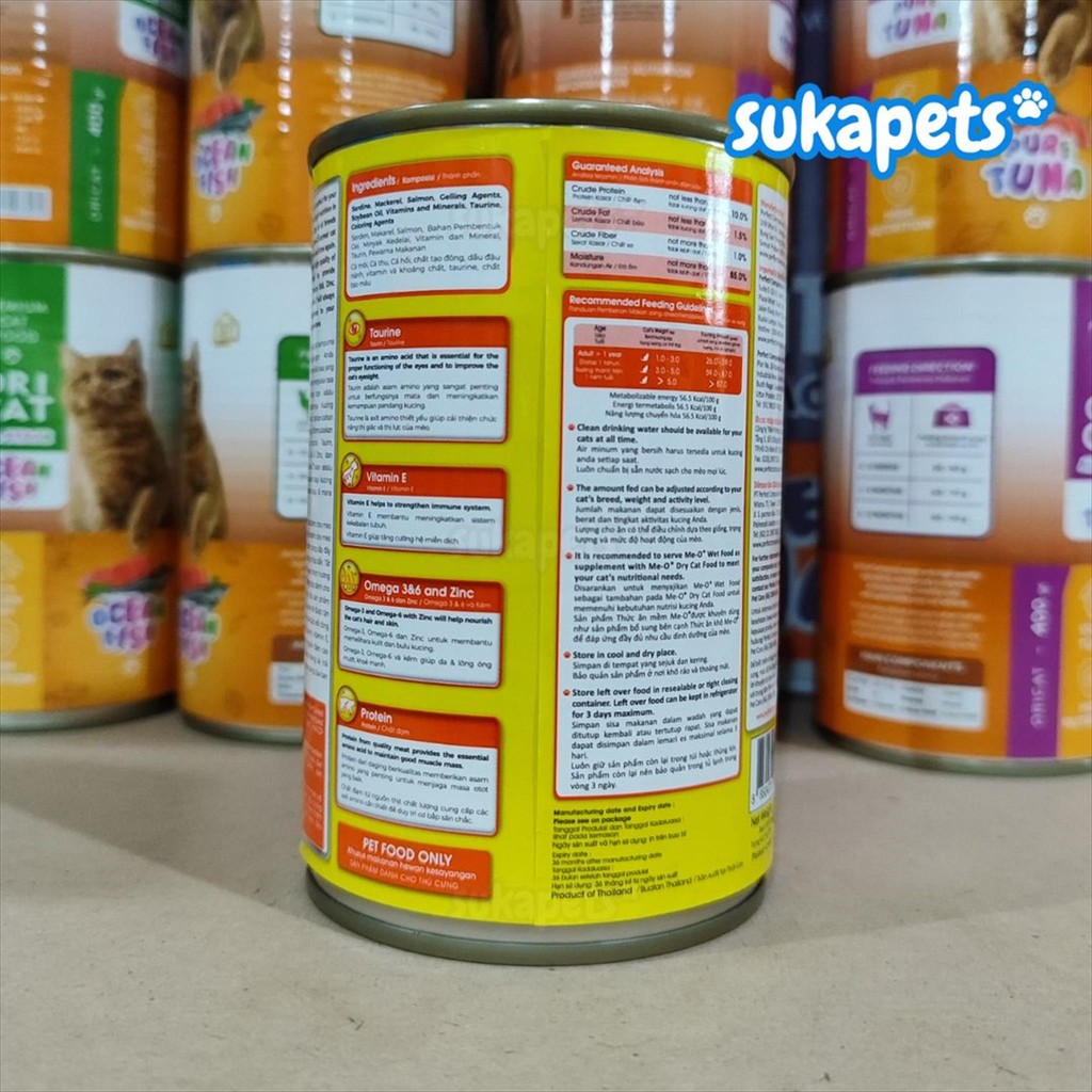 Meo Can Sardine & Salmon Makanan Kucing Basah Kaleng 400gr