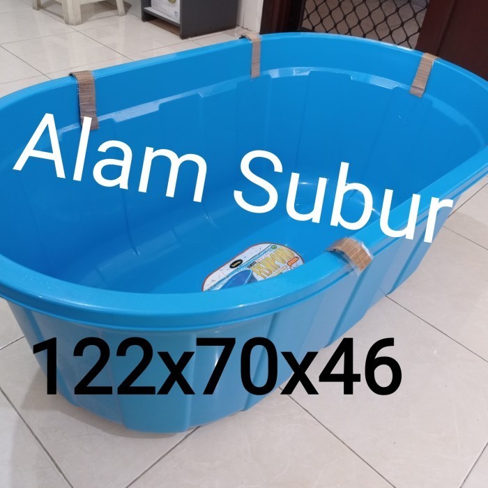 Bak Fishpond Plastik Fiber Ikan Jumbo Besar Biru - filter saja