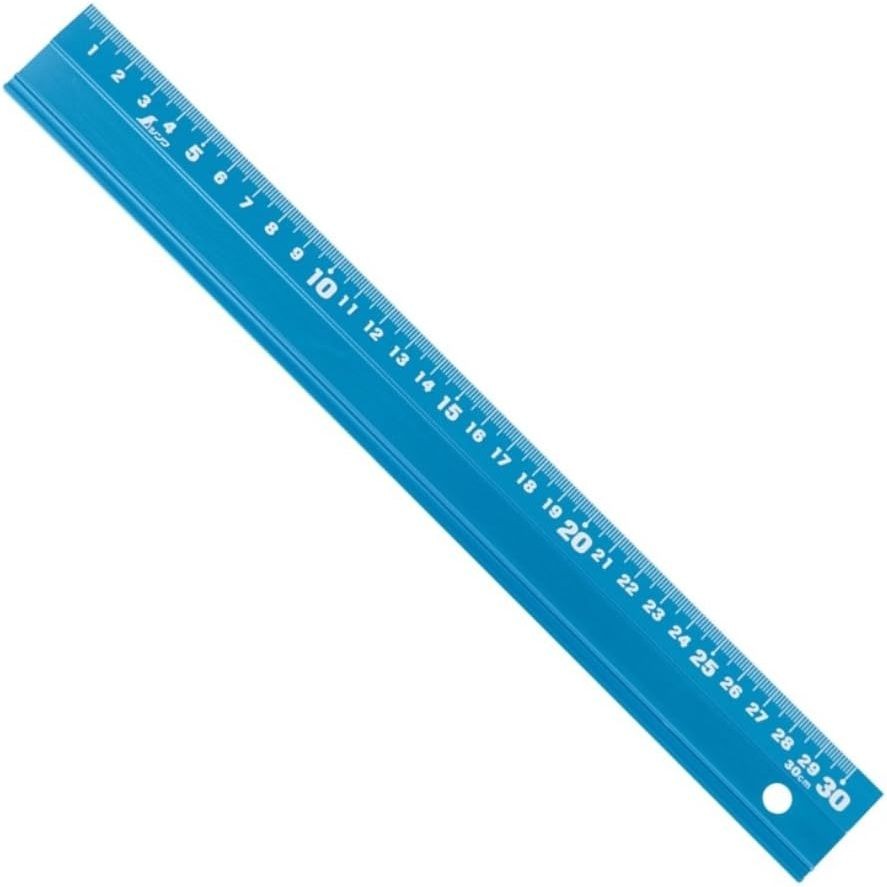 

SHINWA 65415 Penggaris Lurus Alumunium Biru 30 cm Anti-Slip Rules 30cm