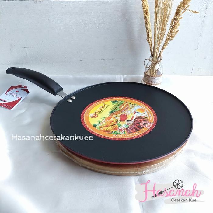 Teflon Round grill pan supra 30cm - wajan kebab - wajan bulat datar