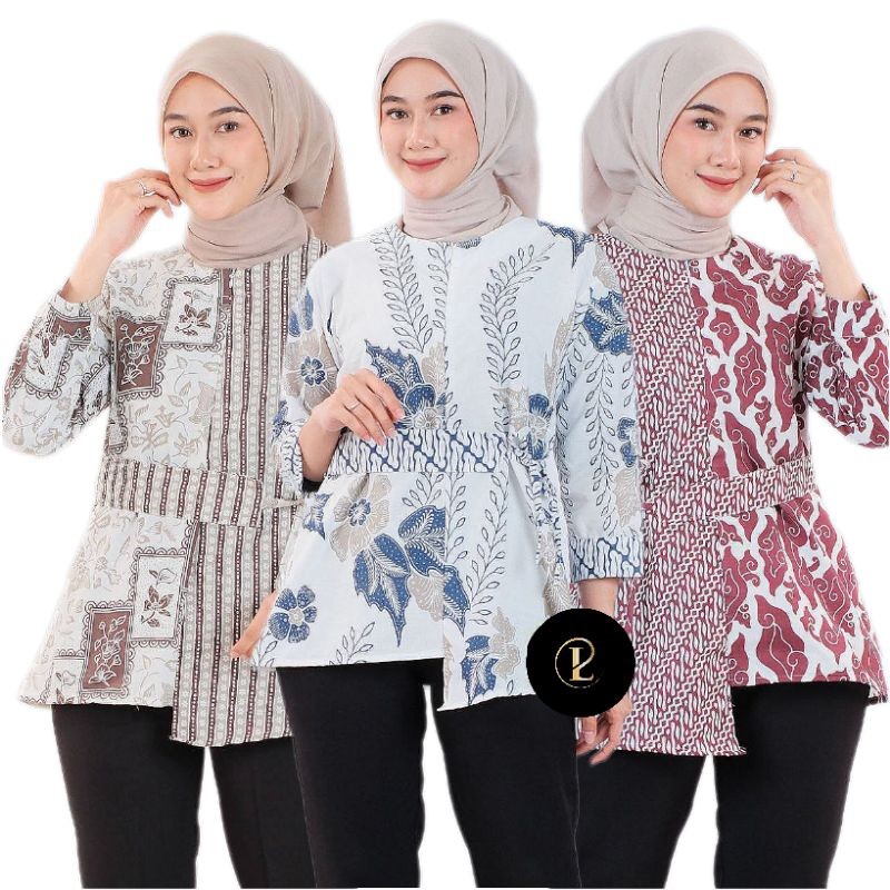 Batik Kantor | Atasan Batik Wanita| Baju Atasan Kerja | Batik Kerja Wanita /Terbaru
