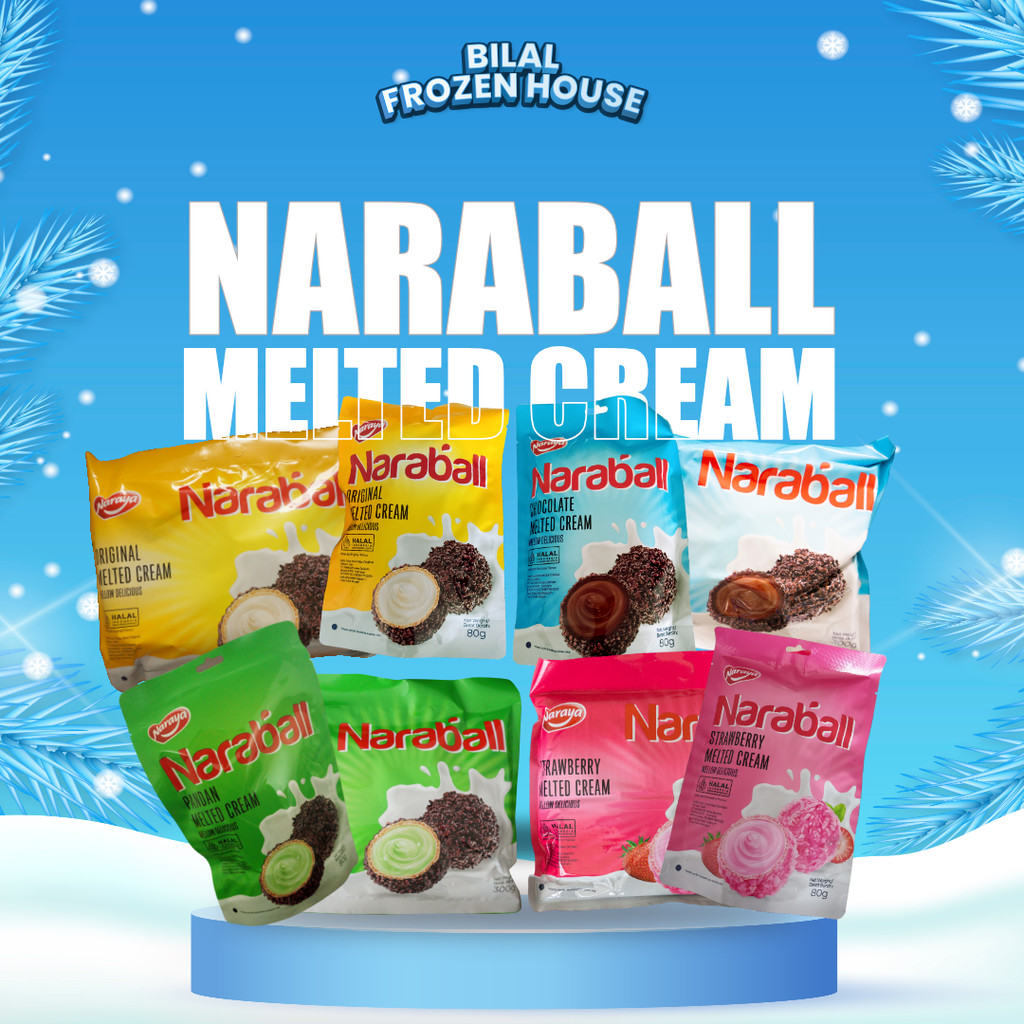 

Naraball Melted Cream - (Original,Chocolate,Pandan,Strawberry) - 80 & 300 gram