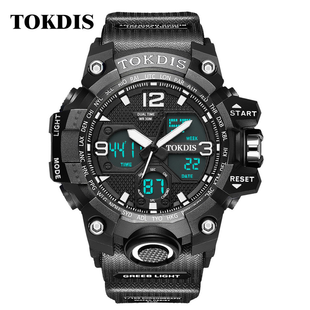 Jam TanganJam Tangan Tokdis T-2504 Rubber Original Double Time