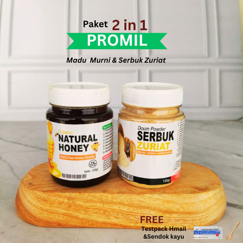 

Paket Promil Serbuk Zuriat Dan Madu promil murni.