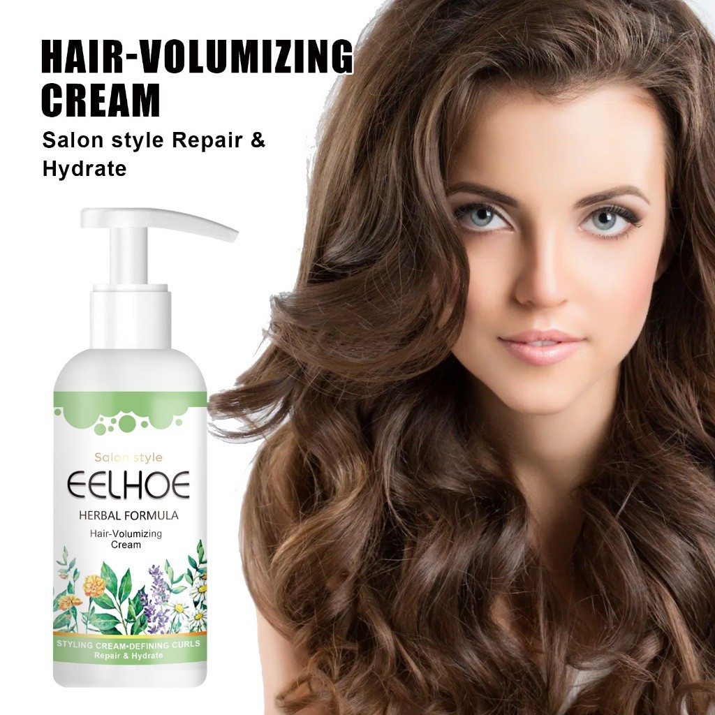 EELHOE Formula Hair Volumizing Cream 50ml Krim Rambut Keriting Hair Curly Cream Cream Rambut Keritin