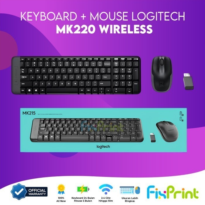 FixPrint Keyboard USB K120 Combo Keyboard Plus Mouse MK120 Wired Combo Keyboard + Mouse Wireless MK2