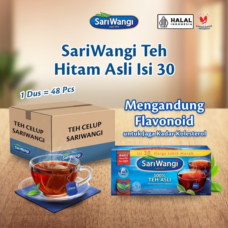 

Sariwangi Teh Hitam Asli Isi 30 Kantung Celup (Isi 48)