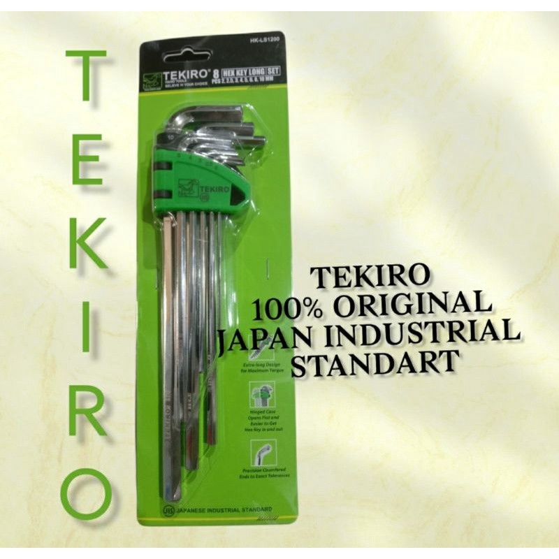 Tekiro Kunci L Set TEKIRO Panjang 8 pcs Kunci L Set TEKIRO Panjang 8pcs