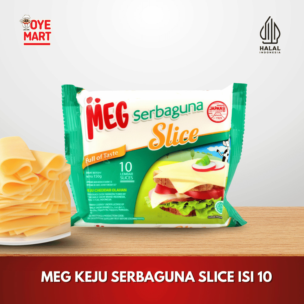 

MEG KEJU SERBAGUNA SLICE 150GR ISI 10 LEMBAR / KEJU SLICE