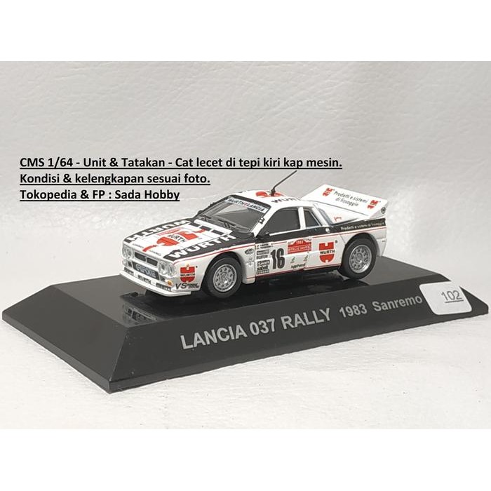 CMS Diecast Skala 1/64 Lancia 037 Rally 1983 Sanremo No Box