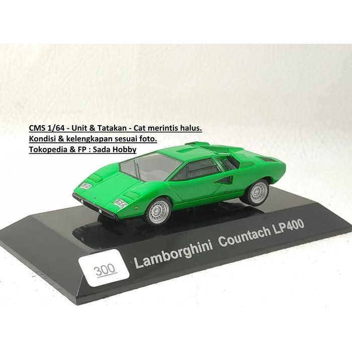 CMS Diecast Skala 1/64 Lamborghini Countach LP400 Hijau